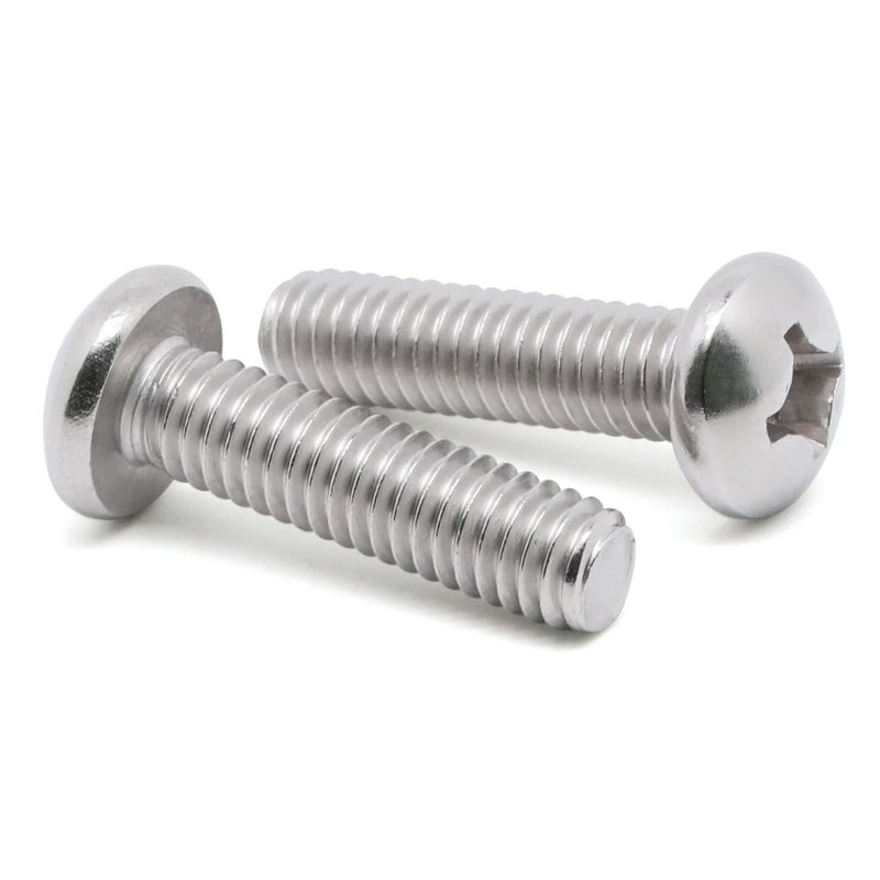 MewuDecor 10-24 x 1-1/2" (1/2" to 3" Available) Pan Head Machine Screws, Full Thread, 304 Stainless Steel 18-8, Pack of 50 - Image 1